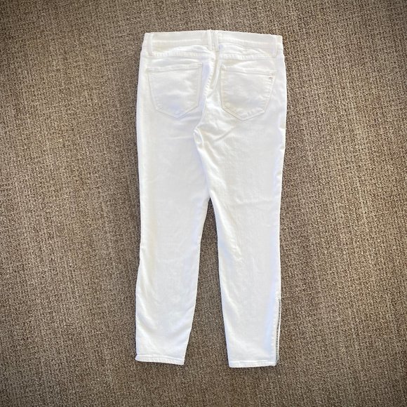 Madewell Skinny Skinny Crop Zip Jeans in Pure White - 28 - Picture 4 of 10
